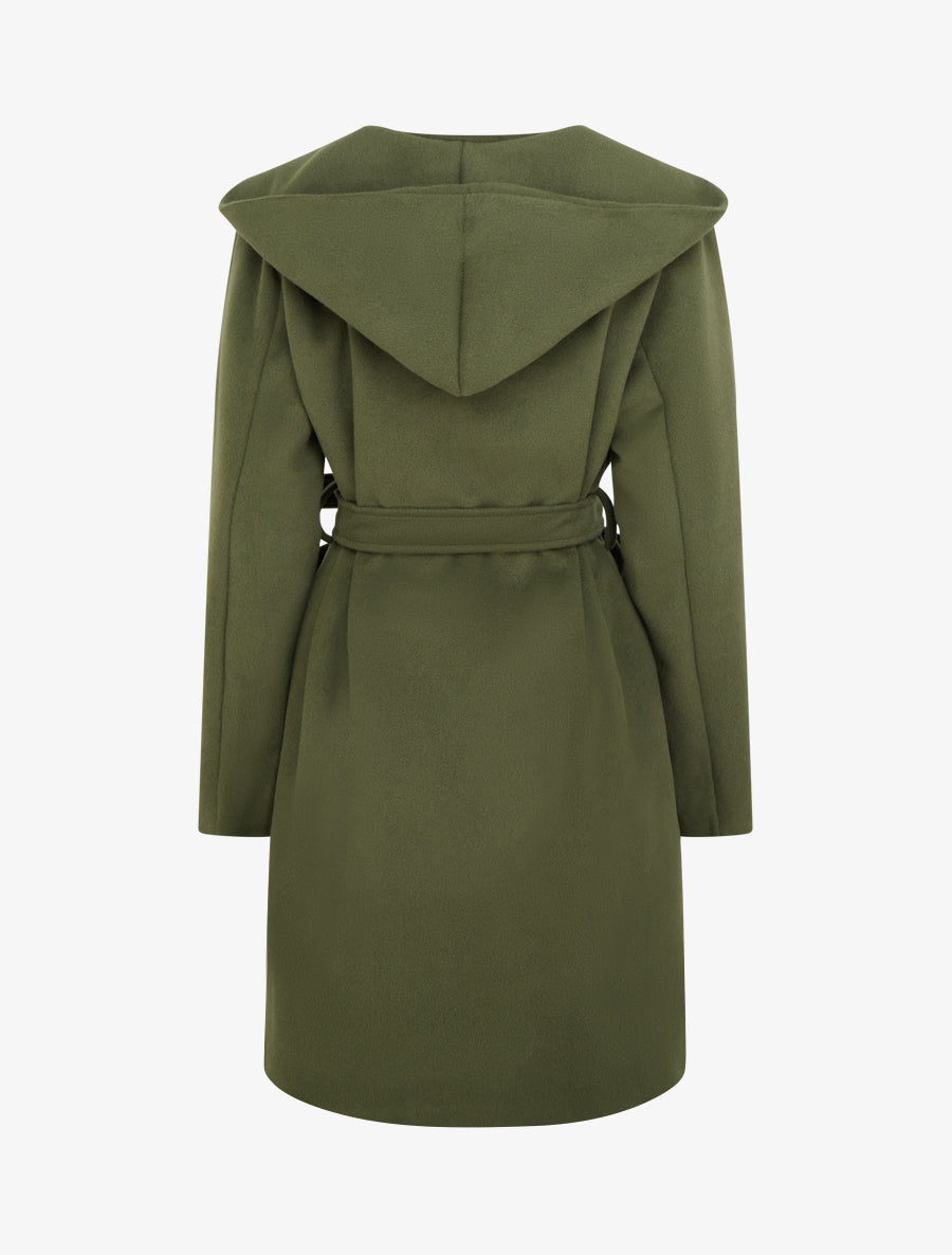 Manteau long à capuche - Kaki - 2