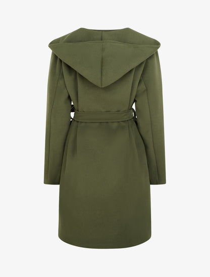 Manteau long à capuche - Kaki - 2