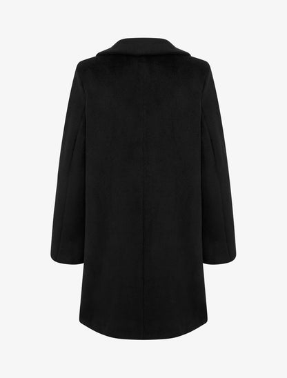 Manteau droit long - Noir - 2