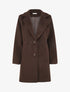 Manteau droit long - Marron - 1