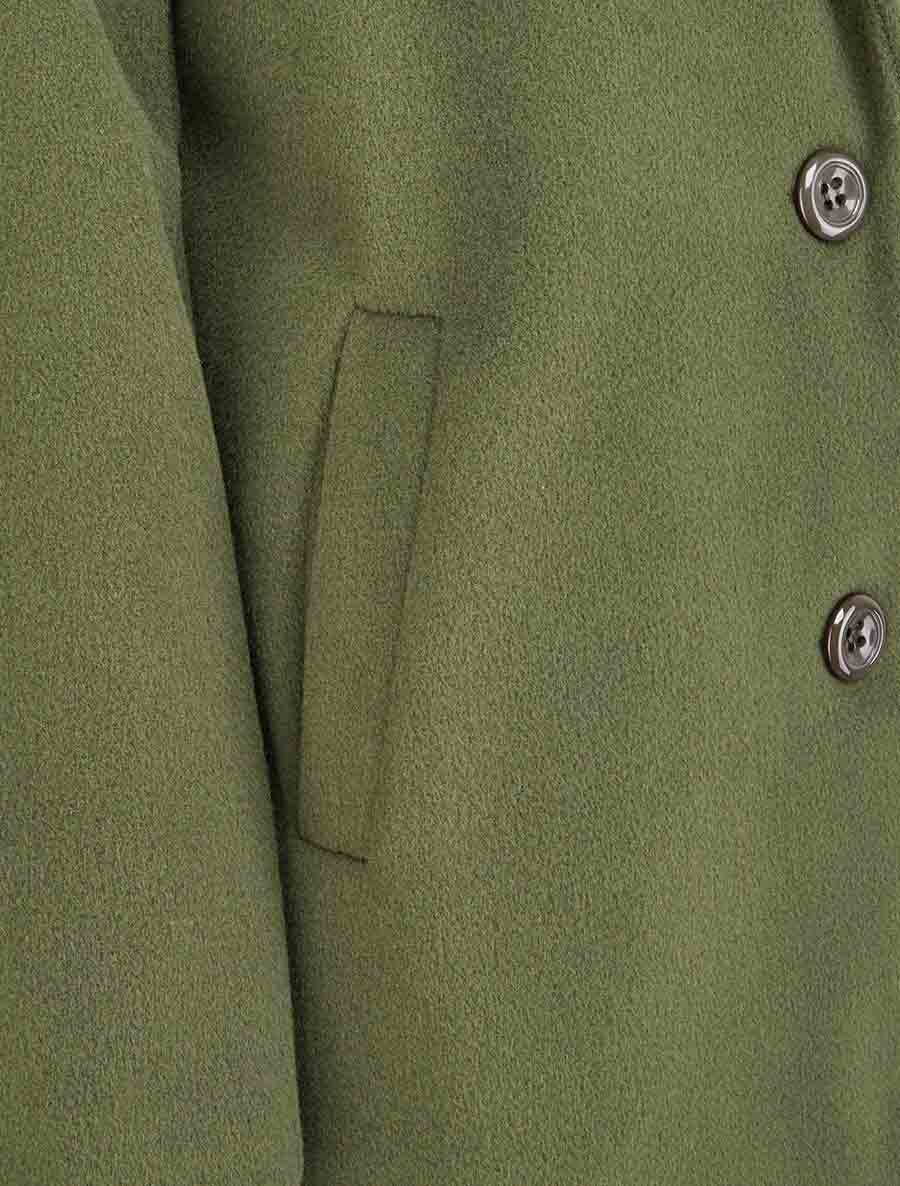 Manteau droit long - Kaki - 3
