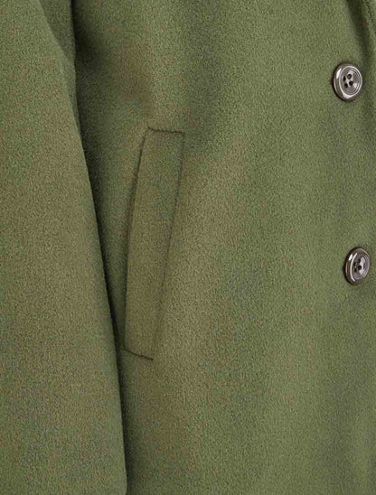 Manteau droit long - Kaki - 3