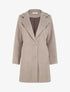 Manteau droit long - Taupe - 1