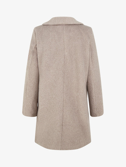 Manteau droit long - Taupe - 2