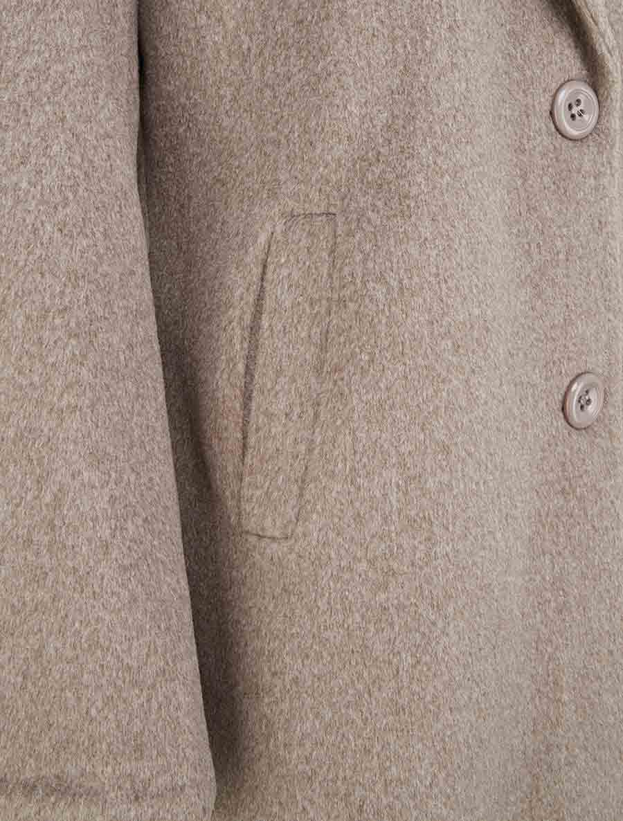 Manteau droit long - Taupe - 3