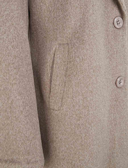 Manteau droit long - Taupe - 3
