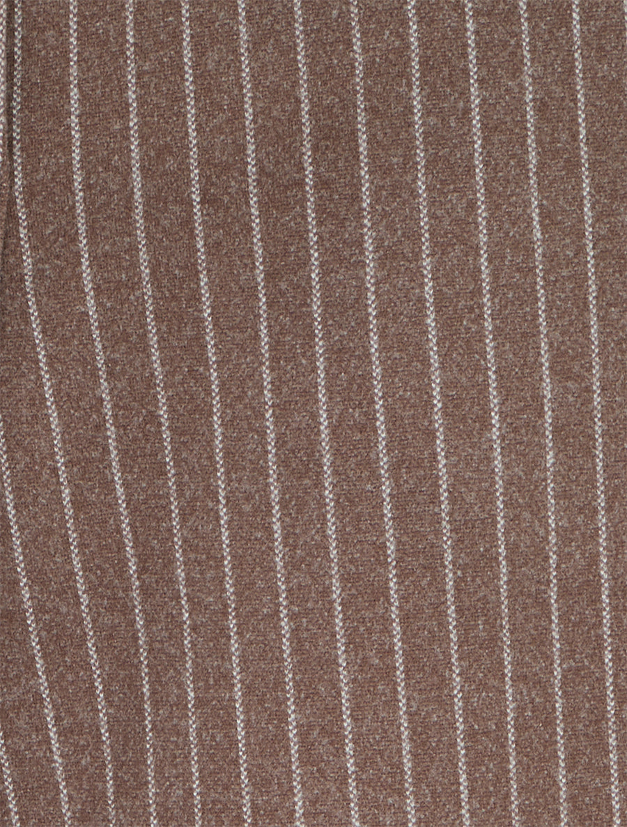 Pantalon épais imprimé à rayures - Marron clair - 3