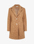 Manteau droit à motif léopard - Camel - 1