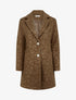 Manteau droit à motif léopard - Marron - 1