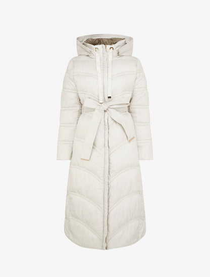 Doudoune longue à capuche - Blanc cassé - 1