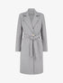 Manteau en laine mélangéee à col cranté - Gris - 1