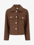 Manteau court effet laine bouclée - Marron - 1