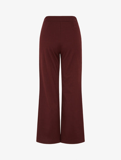 Pantalon à pont droit imprimé chevron - Bordeaux