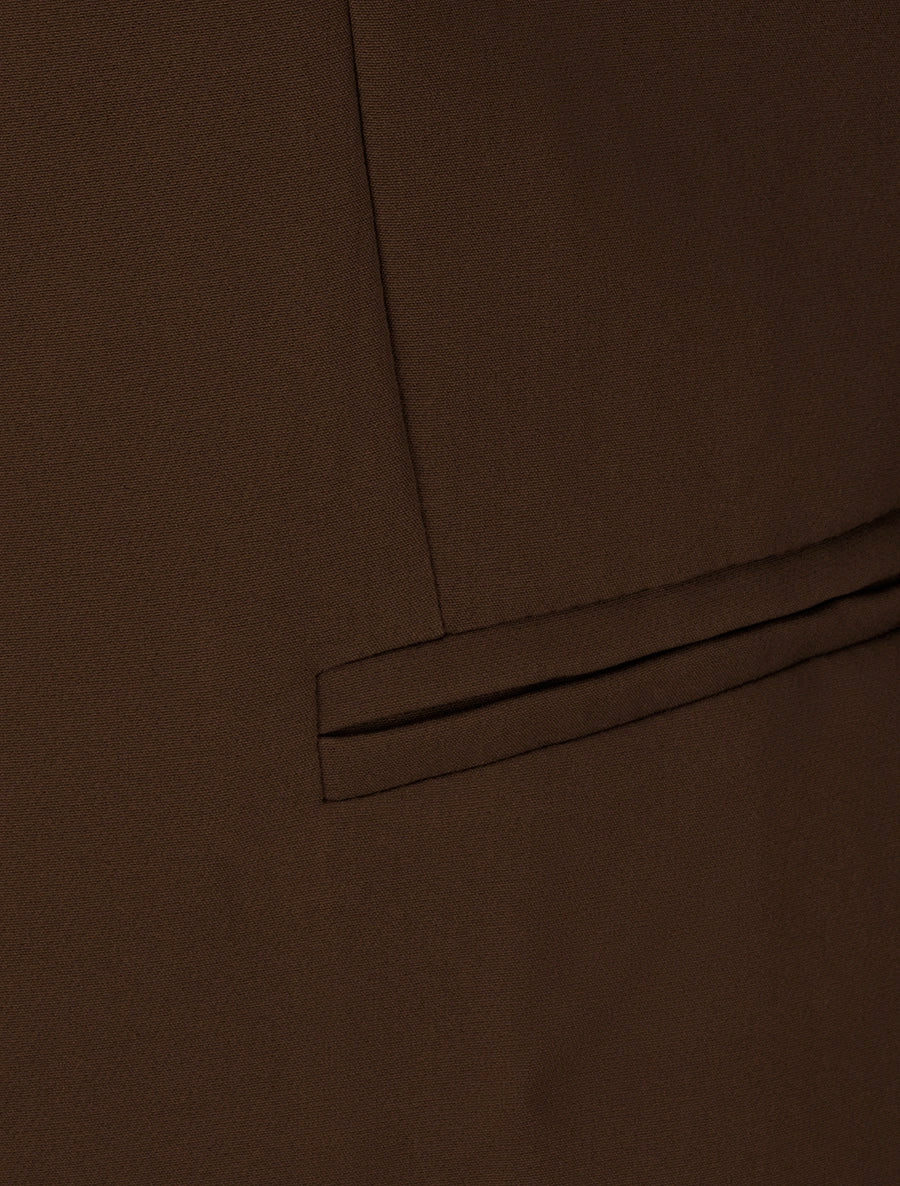 Veste droite à épaulettes - Marron