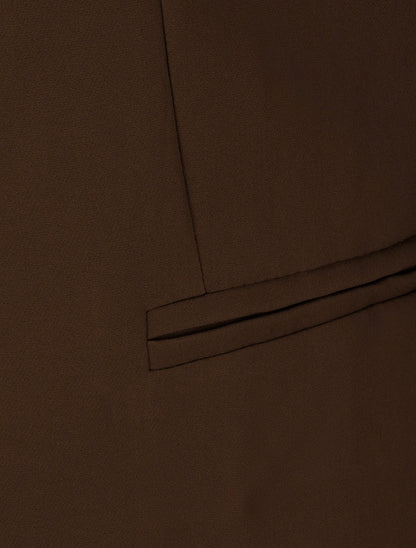 Veste droite à épaulettes - Marron