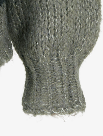 Pull rayé à col rond - Kaki - 3