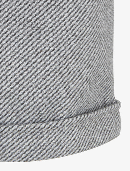 Short droit à ourlet et ceinture - Gris - 3