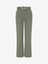Pantalon droit ceinturé - Kaki - 1