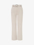 Pantalon droit ceinturé - Beige - 1
