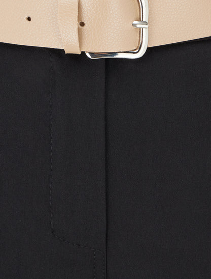 Pantalon droit uni - Noir - 3