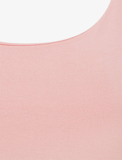 Débardeur stretch col U - Rose