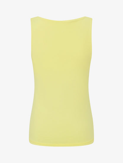 Débardeur stretch col U - Jaune