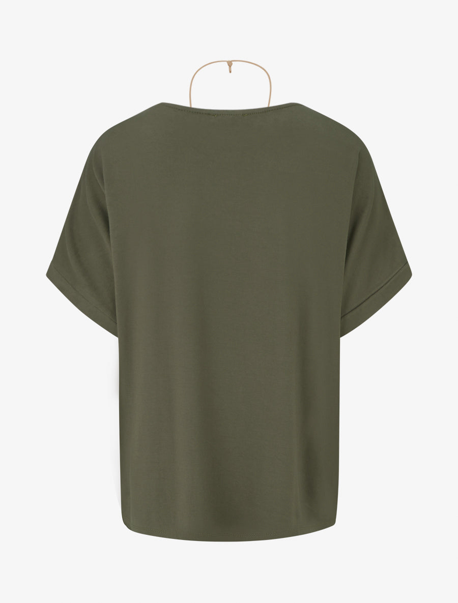 Top uni à manches courtes - Kaki - 2