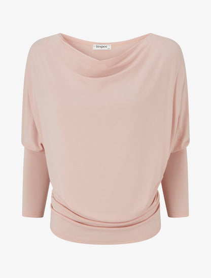 Top fluide à manches 3/4 chauve-souris - Rose - 1