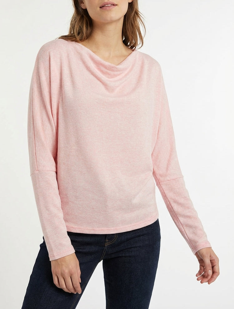 Pull fin col bénitier - Rose