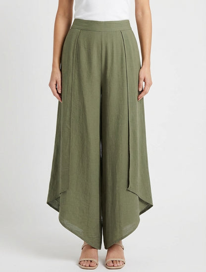 Pantalon ample à double pans - Kaki