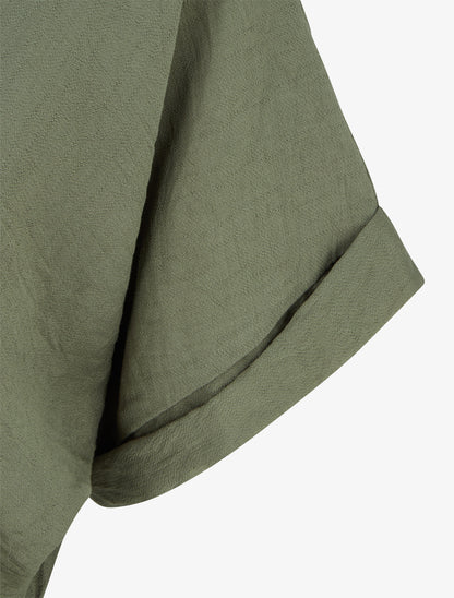 Combinaison unie à manches courtes - Kaki - 3