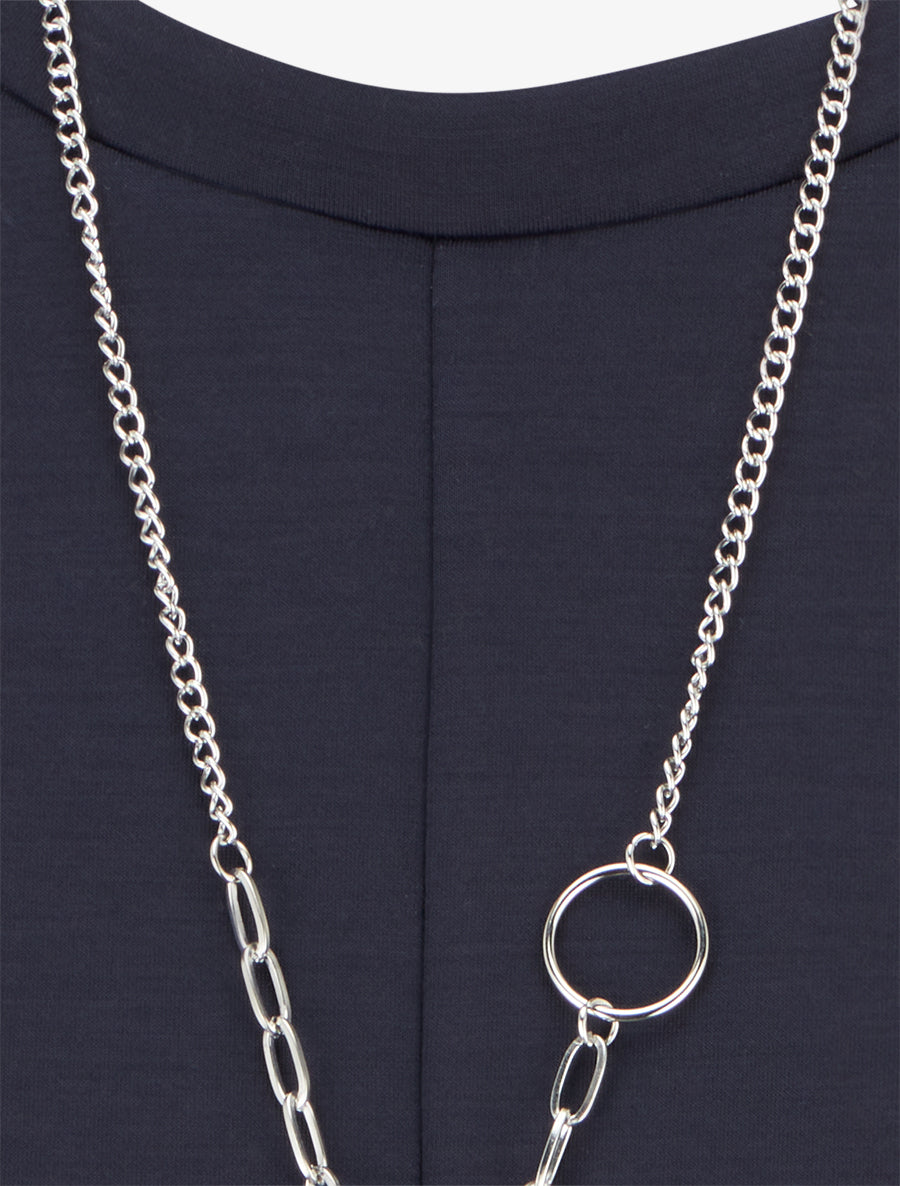 Top sans manches à côtés froncés - Bleu nuit - 3