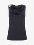 Top sans manches à bijou texturé - Bleu nuit - 1