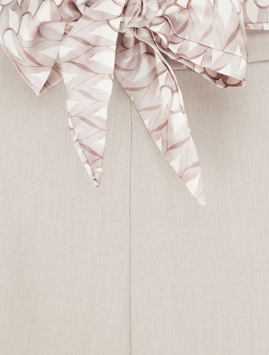 Pantalon ample uni et ceinturé - Taupe clair - 3