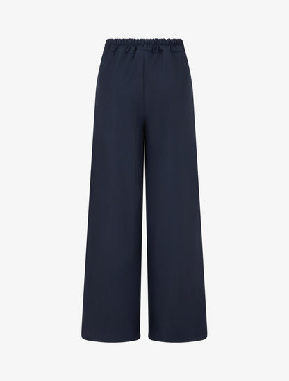 Pantalon ample à sangle et boutons - Marine - 2