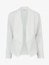 Veste en suédine droite à col châle - Blanc - 1
