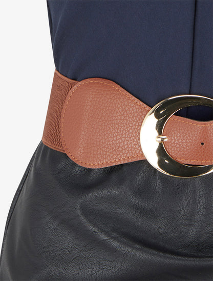 Robe bimatière à col V - Noir - 3