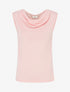 Top uni sans manches à broderie au dos - Rose - 1