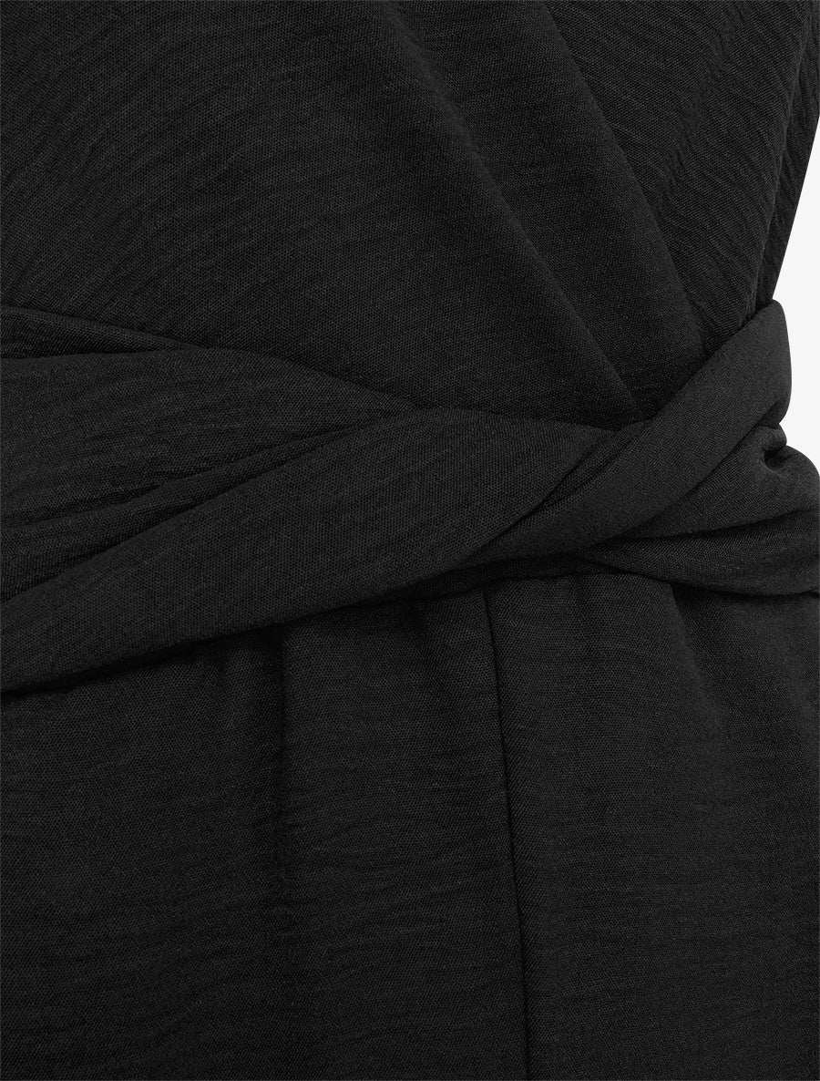 Combinaison sans manches à ceinture torsadée - Noir - 3