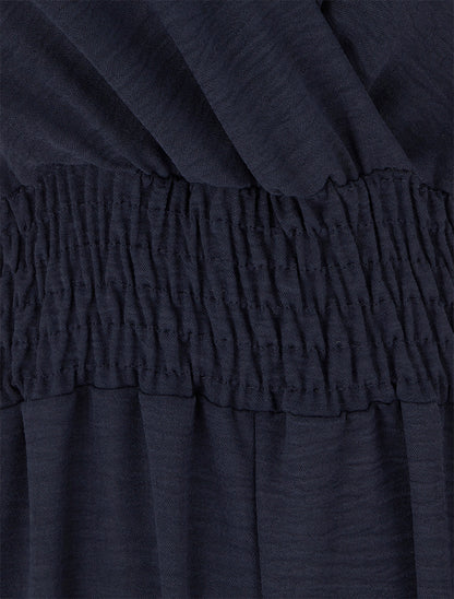 Combinaison ample à bretelles bijoux - Marine - 3