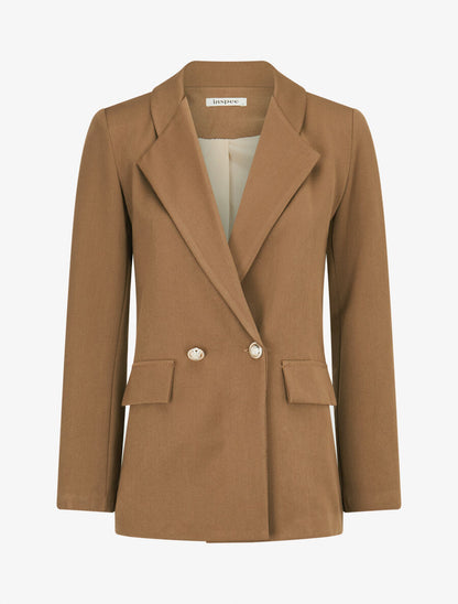 Veste basique cintrée à 2 boutons - Marron clair - 1