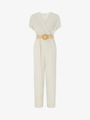 Combinaison droite à manches courtes - Beige - 1