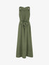Robe longue à pans à nouer - Kaki - 1