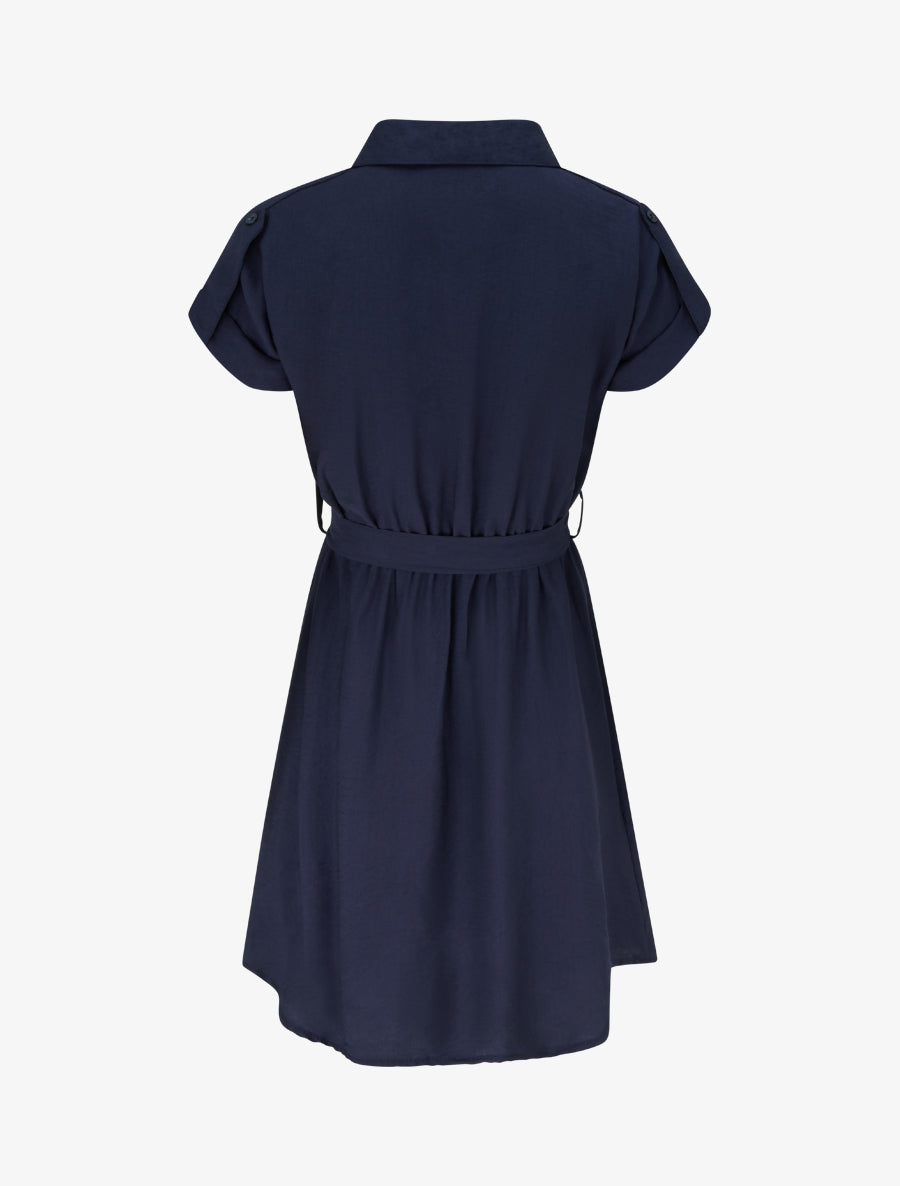 Robe chemise à manches courtes - Marine - 2