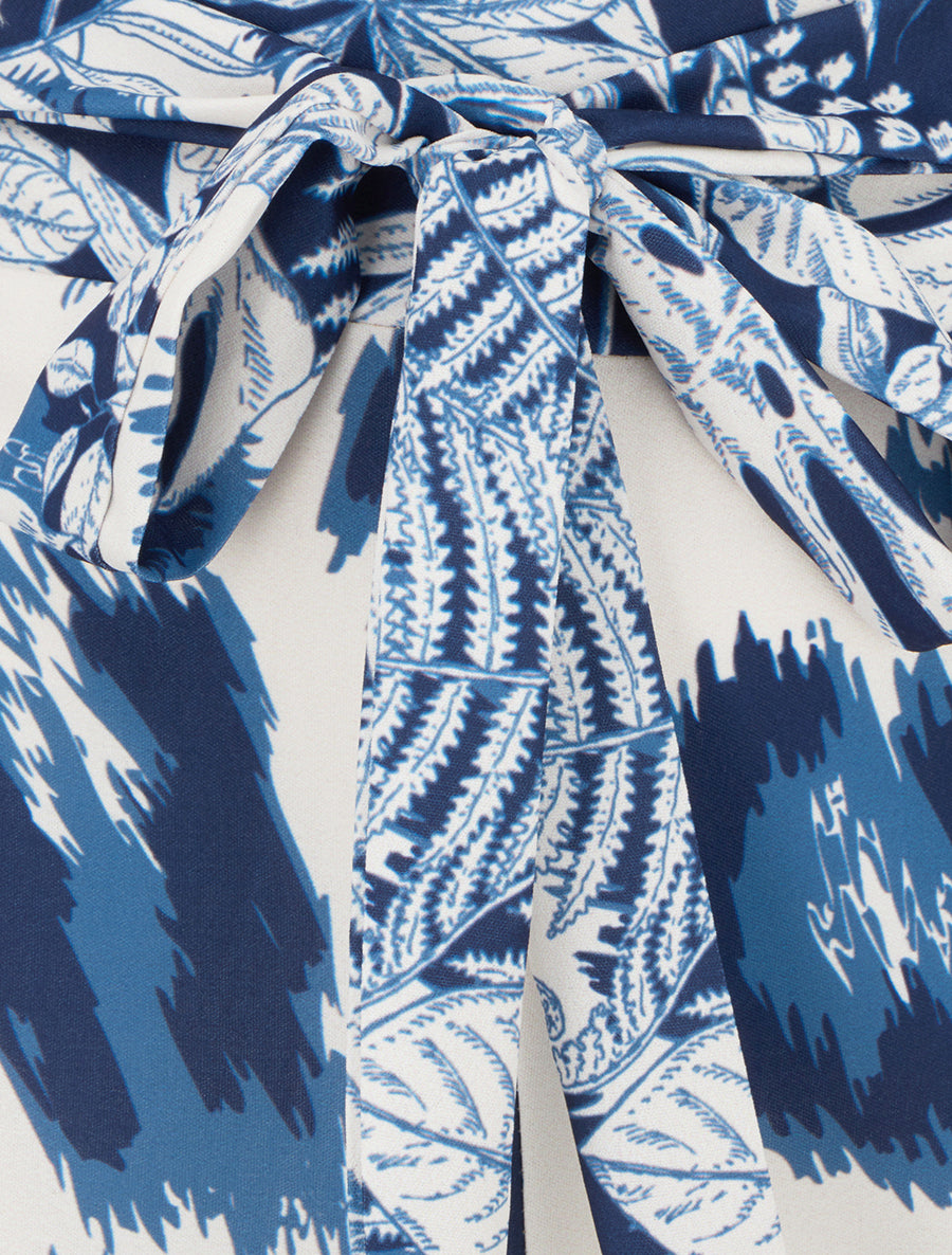 Pantalon ample imprimé léopard fantaisie - Marine - 3