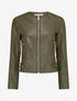 Veste moulante en simili - Kaki - 1