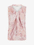 Top boule sans manches imprimé graphique - Rose - 1