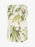 Top satiné imprimé feuilles et bretelle à bijou - Kaki - 1