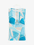 Top droit sans manches à imprimé abstrait - Turquoise - 1