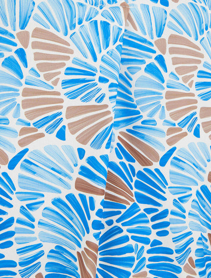 Top boule sans manches à imprimé mosaïque - Bleu ciel - 3